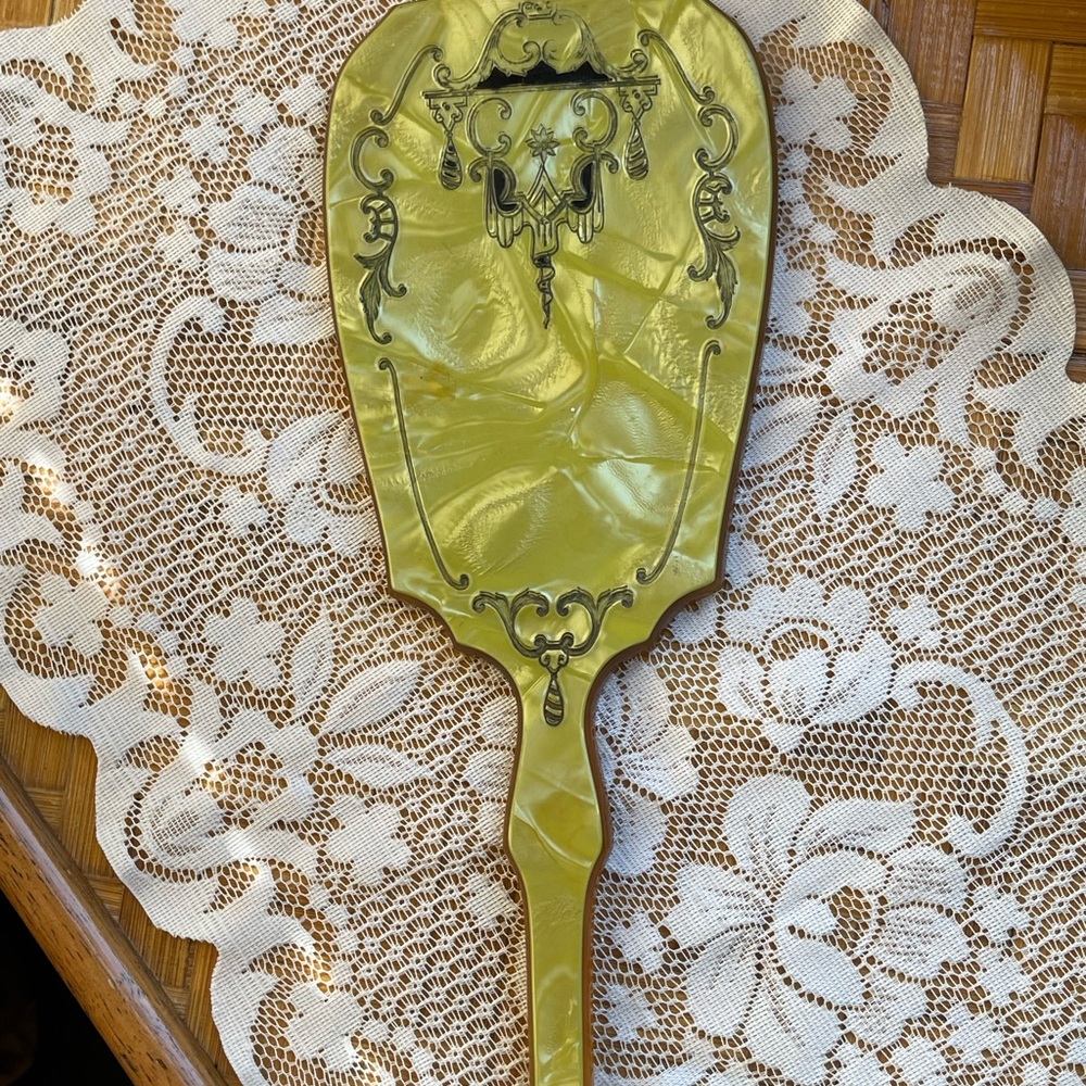Very old hand mirror picture frame 1920s no glass - Picture 4 of 11